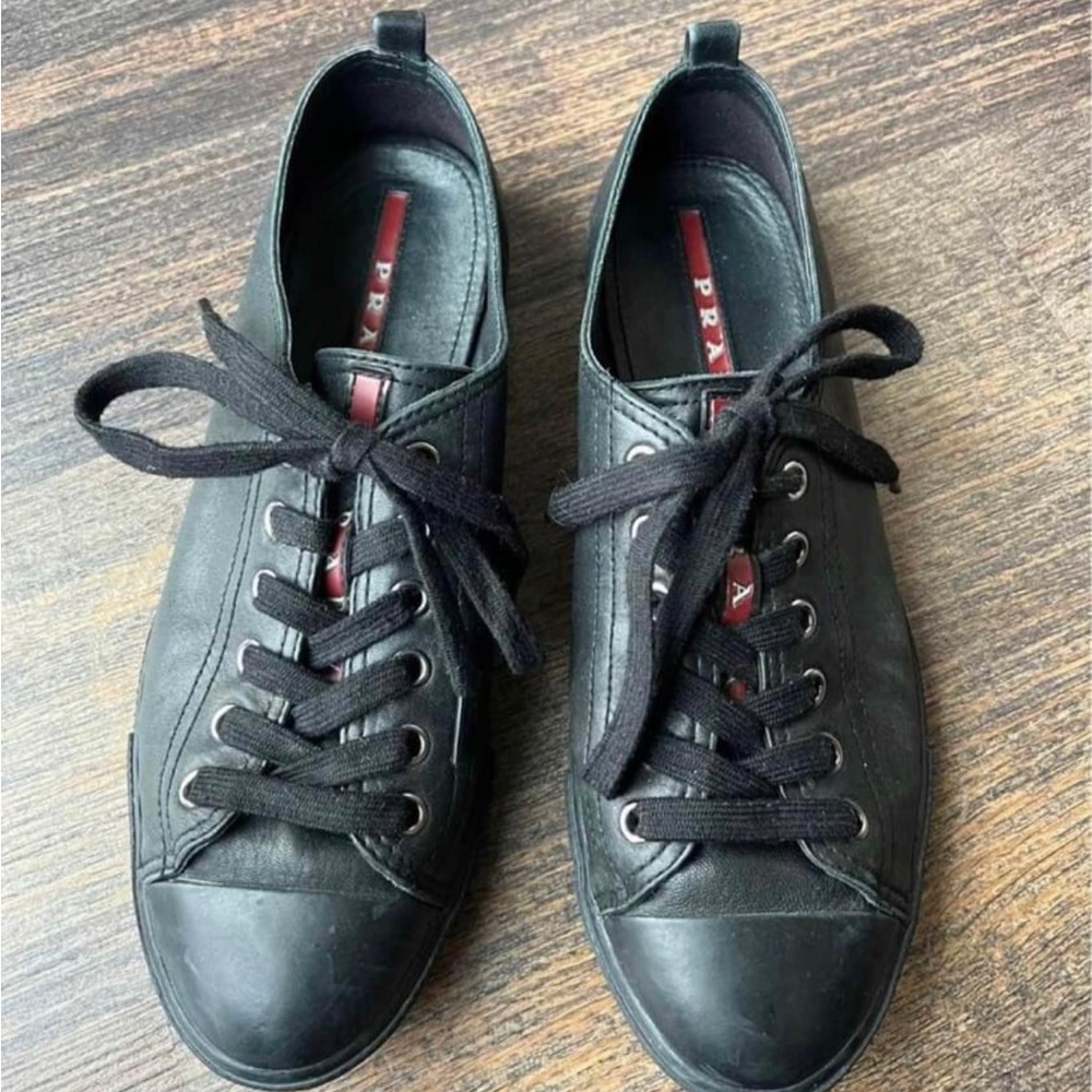 Leather Prada flats